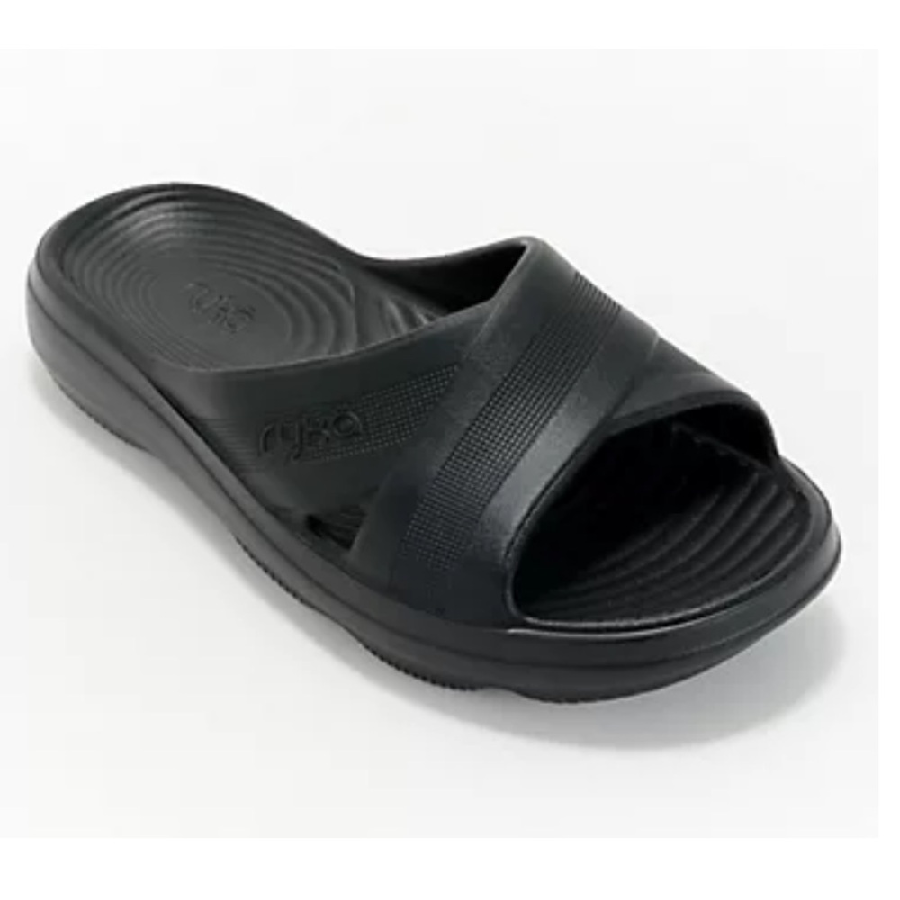 Ryka Cross-Band Recovery Slide Sandals 8-8.5